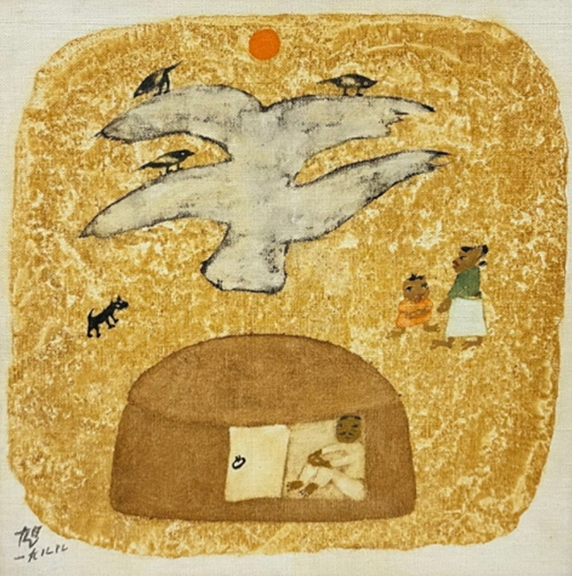 장욱진, 나무와 집, 캔버스에 유채, 34.5x35.3cm, 1988, 개인소장, 뉴욕, 미국.jpg