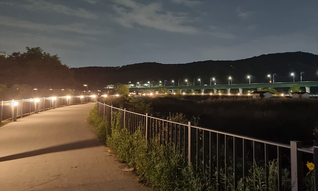 2-2. 용인특례시가 기흥호수공원 산책로에 '스마트 LED 경관조명' 설치 사업을 마무리했다..jpg